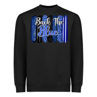 Black Back the blue brushstrokes Heavyweight Sweatshirt - FaDigitalArtStudio