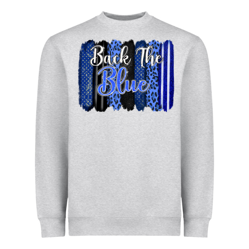 Back The Blue Brushstrokes Heavyweight Sweatshirt by FaDigitalArtStudio | Teevron