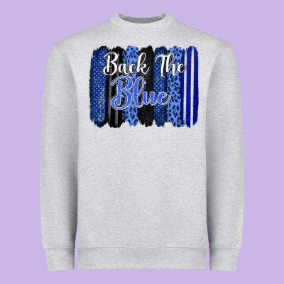 Back The Blue Brushstrokes Heavyweight Sweatshirt Designed By Fadigitalartstudio