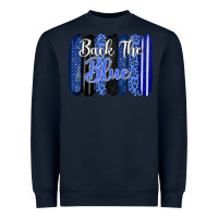 Navy Back the blue brushstrokes Heavyweight Sweatshirt - FaDigitalArtStudio