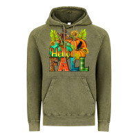 Vintage Olive Hello Fall Vintage Hoodie - NancyCooperArtShop