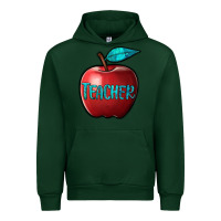 Forest Green apple teacher Urban Hoodie - BarkalooDesign