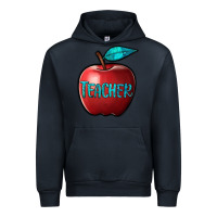 Navy apple teacher Urban Hoodie - BarkalooDesign