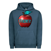 Pigment Midnight Navy apple teacher Urban Hoodie - BarkalooDesign