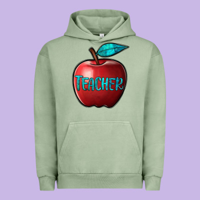 Apple Teacher Urban Hoodie Designed By Barkaloodesign