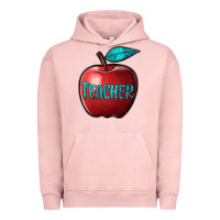 Pigment Salmon apple teacher Urban Hoodie - BarkalooDesign