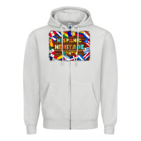 Dove Grey hispanic heritage flags Zipper Hoodie - BundleAndBundleShop