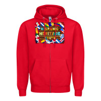 Red hispanic heritage flags Zipper Hoodie - BundleAndBundleShop