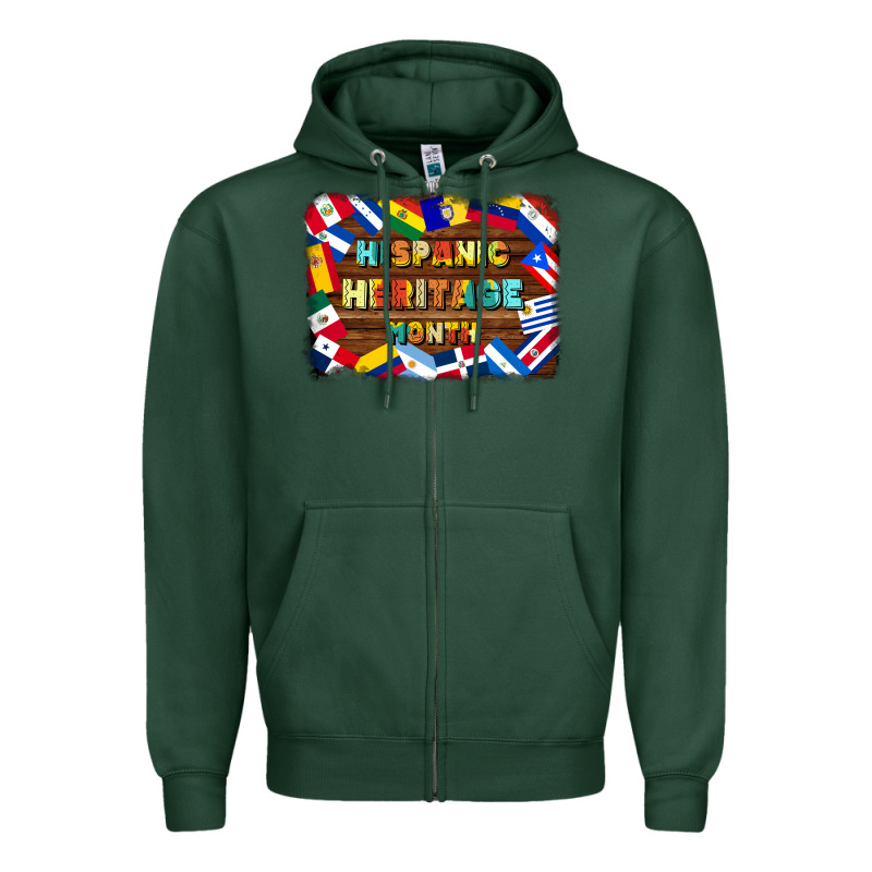 Hispanic Heritage Flags Zipper Hoodie by BundleAndBundleShop | Teevron