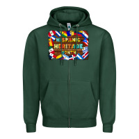 Sports Green hispanic heritage flags Zipper Hoodie - BundleAndBundleShop