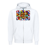 White hispanic heritage flags Zipper Hoodie - BundleAndBundleShop