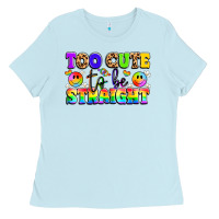 Baby Blue cute and colorful pride message Ladies Tee - LillyAllenDesigns