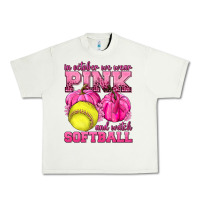 Pistachio In October We Wear Pink and Watch Softball Urban Heavy Tee - texasbilliewilder
