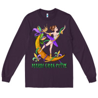 Plum mardi gras cutie Long Sleeve Tee - CowGirlArtShop