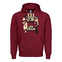 Burgundy soul train Zipper Hoodie - tuanDangUi