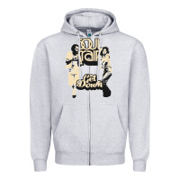 Heather Grey soul train Zipper Hoodie - tuanDangUi