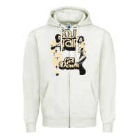 Oatmeal Heather soul train Zipper Hoodie - tuanDangUi