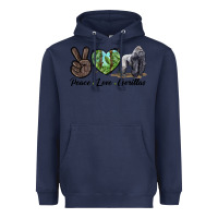 Navy Peace Love Gorillas Heavyweight Hoodie - LillyAllenDesigns