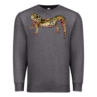 Charcoal Heather Gecko Lizard Illustrations Premium Sweatshirt - LillyAllenDesigns