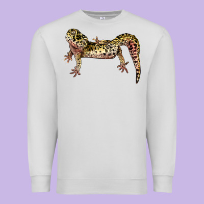 Gecko Lizard Illustrations Premium Sweatshirt Designed By Lillyallendesigns