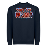 Navy American Mama Mother's Day Heavyweight Sweatshirt - FaDigitalArtStudio
