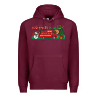 Burgundy christmas is coming Premium Hoodie - BundleAndBundleShop