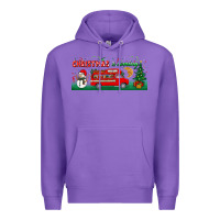 Purple christmas is coming Premium Hoodie - BundleAndBundleShop