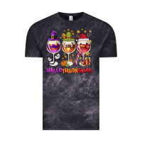 Cloud Black Hallothanksmas wine glasses Vintage Tee - NancyCooperArtShop