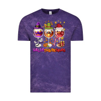 Cloud Purple Hallothanksmas wine glasses Vintage Tee - NancyCooperArtShop