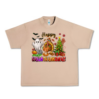 Burro Happy Hallothanksmas with ghost turkey and tree Urban Heavy Tee - texasbilliewilder