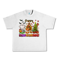 Lunar Rock Happy Hallothanksmas with ghost turkey and tree Urban Heavy Tee - texasbilliewilder