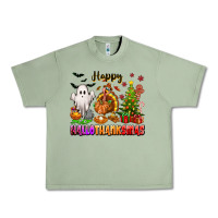 Happy Hallothanksmas With Ghost Turkey And Tree Urban Heavy Tee | Teevron