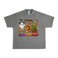 Tornado Happy Hallothanksmas with ghost turkey and tree Urban Heavy Tee - texasbilliewilder