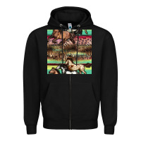 Black horses seamless pattern Zipper Hoodie - BundleAndBundleShop