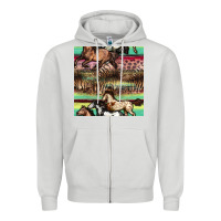 Dove Grey horses seamless pattern Zipper Hoodie - BundleAndBundleShop