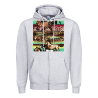 Heather Grey horses seamless pattern Zipper Hoodie - BundleAndBundleShop