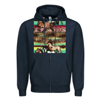 Navy horses seamless pattern Zipper Hoodie - BundleAndBundleShop