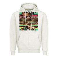 Oatmeal Heather horses seamless pattern Zipper Hoodie - BundleAndBundleShop