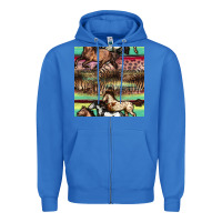 True Royal horses seamless pattern Zipper Hoodie - BundleAndBundleShop