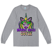 Heather Grey mardi gras cutie unicorn Long Sleeve Tee - CowGirlArtShop