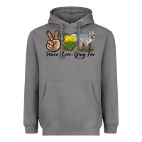 Storm Peace Love Gray Fox Heavyweight Hoodie - LillyAllenDesigns