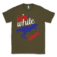 Army Green 4th of July Dinosaur Classic Tee - Bettercallsaul