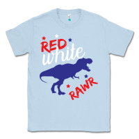 Dusty Blue 4th of July Dinosaur Classic Tee - Bettercallsaul