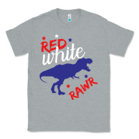 Heather Grey 4th of July Dinosaur Classic Tee - Bettercallsaul