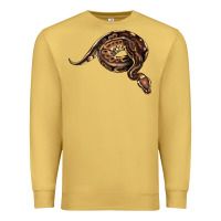 Antique Gold Royal Ball Python Illustrations Premium Sweatshirt - LillyAllenDesigns
