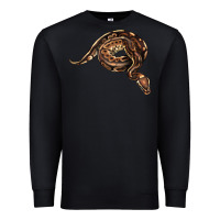 Black Royal Ball Python Illustrations Premium Sweatshirt - LillyAllenDesigns