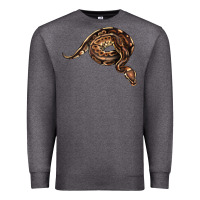Charcoal Heather Royal Ball Python Illustrations Premium Sweatshirt - LillyAllenDesigns