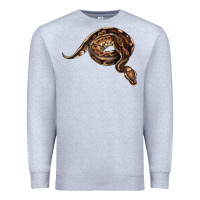 Heather Grey Royal Ball Python Illustrations Premium Sweatshirt - LillyAllenDesigns