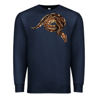 Navy Royal Ball Python Illustrations Premium Sweatshirt - LillyAllenDesigns