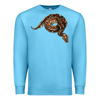 Ocean Blue Royal Ball Python Illustrations Premium Sweatshirt - LillyAllenDesigns